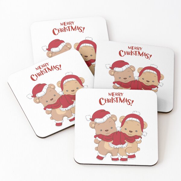 Item preview, Merry Christmas Cute Teddy Bear Couple designed and sold by silviaol.