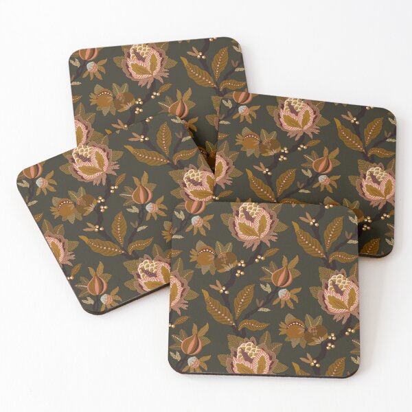 Item preview, Jacobean Floral Dark  designed and sold by Sarah Thorpe Designs .