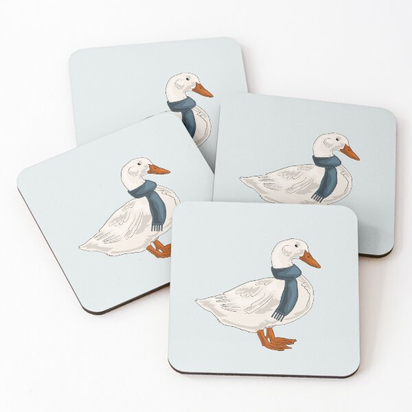 Item preview, Duck wearing a scarf, winter duck, Christmas duck designed and sold by Kaleikaydesign.