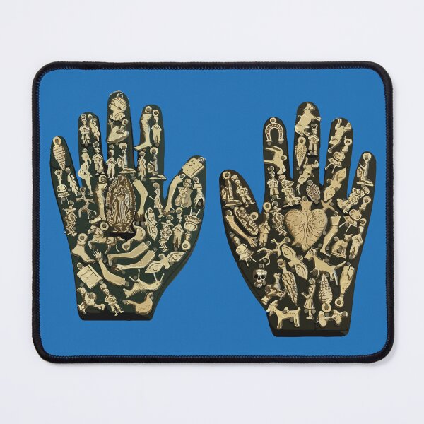 Item preview, Miracles mexican blue ornamental hands ex-voto traditional designed and sold by T-Mex.