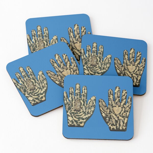 Item preview, Miracles mexican blue ornamental hands ex-voto traditional designed and sold by T-Mex.