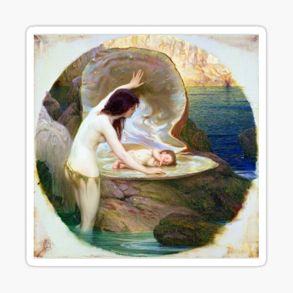 Item preview, A Water Baby (Circa 1900) Herbert James Draper (English, 1864-1920) designed and sold by TeeARTHY.