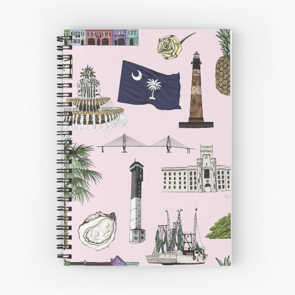 Aperçu de l'œuvre Motif Charleston, Caroline du Sud - Rose créée et vendue par Elizabeth Weglein.