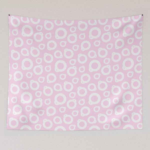 Item preview, Blythe Doll Pullring Silhouette Seamless Pattern - White and Pink designed and sold by FreyaDraws.