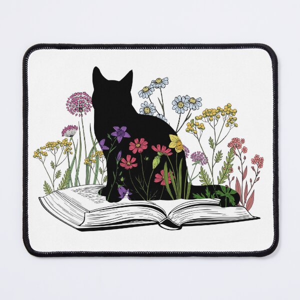 Item preview, Cats Flowers and Books  designed and sold by Dollfacedesign.