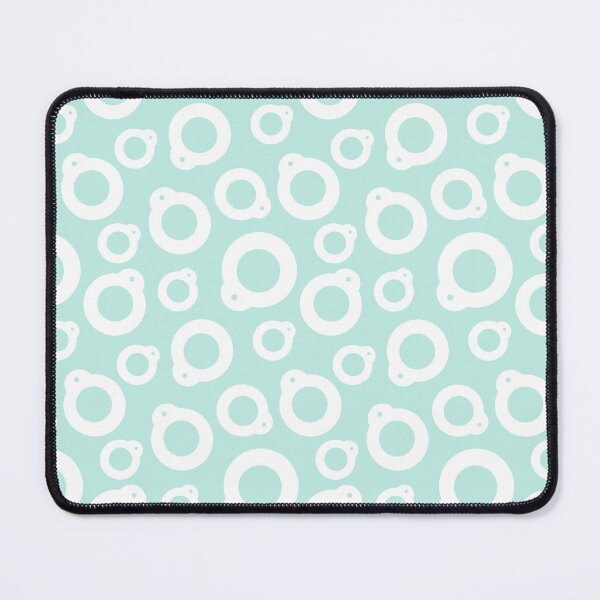 Item preview, Blythe Doll Pullring Silhouette Seamless Pattern - White and Mint designed and sold by FreyaDraws.