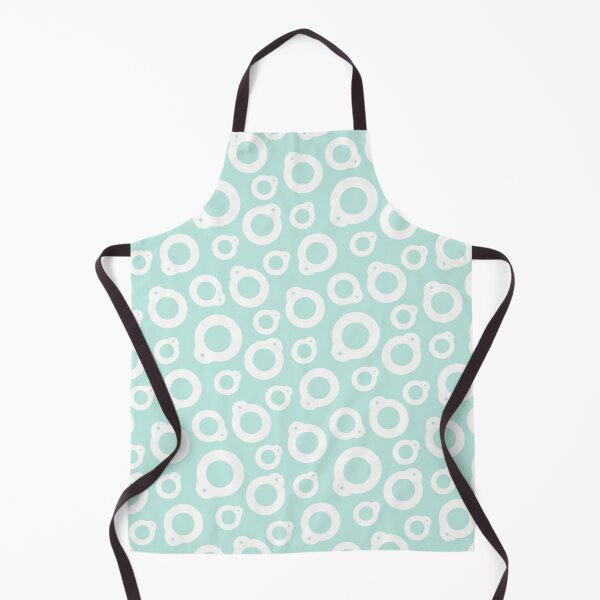 Item preview, Blythe Doll Pullring Silhouette Seamless Pattern - White and Mint designed and sold by FreyaDraws.