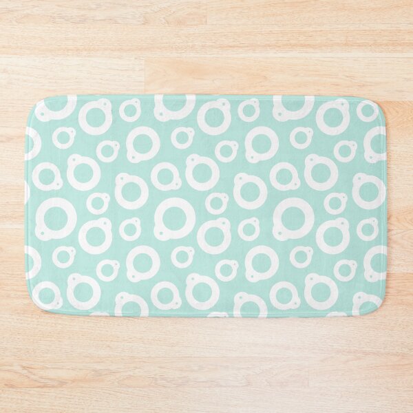 Item preview, Blythe Doll Pullring Silhouette Seamless Pattern - White and Mint designed and sold by FreyaDraws.