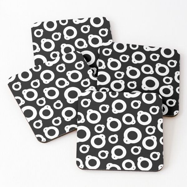 Item preview, Blythe Doll Pullring Silhouette Seamless Pattern - Black and White designed and sold by FreyaDraws.
