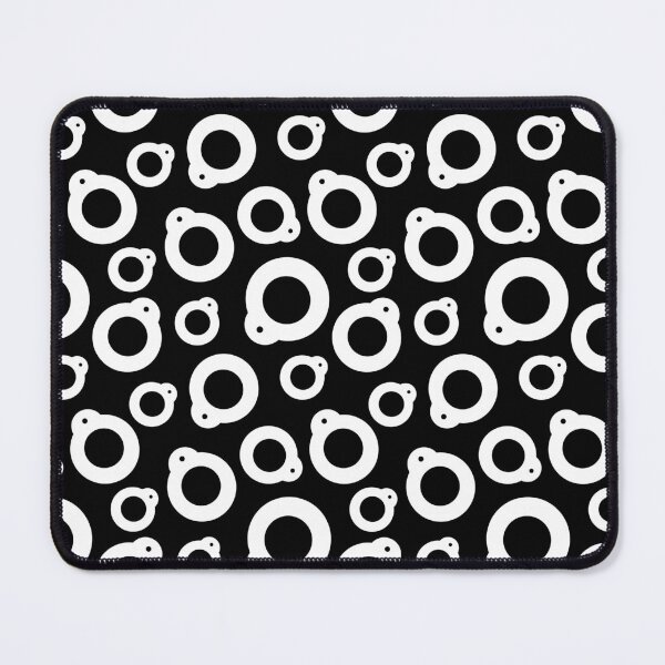 Item preview, Blythe Doll Pullring Silhouette Seamless Pattern - Black and White designed and sold by FreyaDraws.