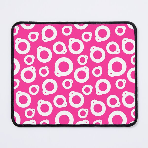 Item preview, Blythe Doll Pullring Silhouette Seamless Pattern - Hot Pink and White designed and sold by FreyaDraws.