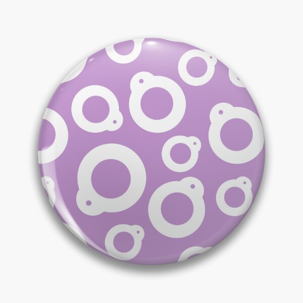 Item preview, Blythe Doll Pullring Silhouette Seamless Pattern - Purple and White designed and sold by FreyaDraws.