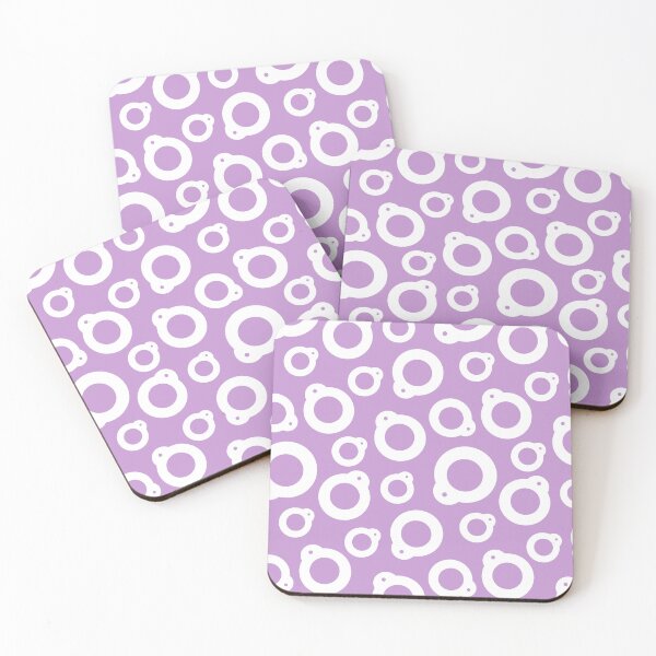 Item preview, Blythe Doll Pullring Silhouette Seamless Pattern - Purple and White designed and sold by FreyaDraws.