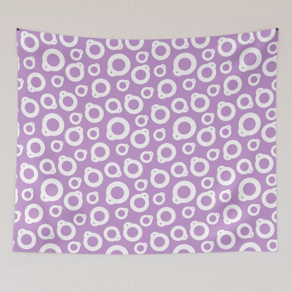 Item preview, Blythe Doll Pullring Silhouette Seamless Pattern - Purple and White designed and sold by FreyaDraws.