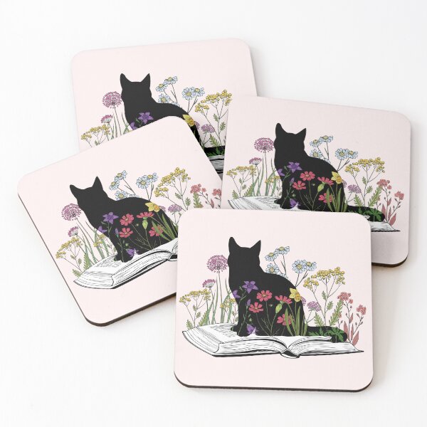 Item preview, Cats Flowers and Books  designed and sold by Dollfacedesign.