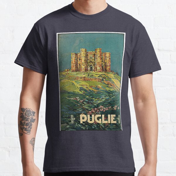 Vintage Puglia Italy Castle Travel Classic T-Shirt
