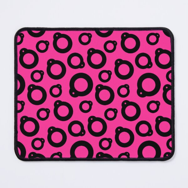 Item preview, Blythe Doll Pullring Silhouette Seamless Pattern - Hot Pink and Black designed and sold by FreyaDraws.