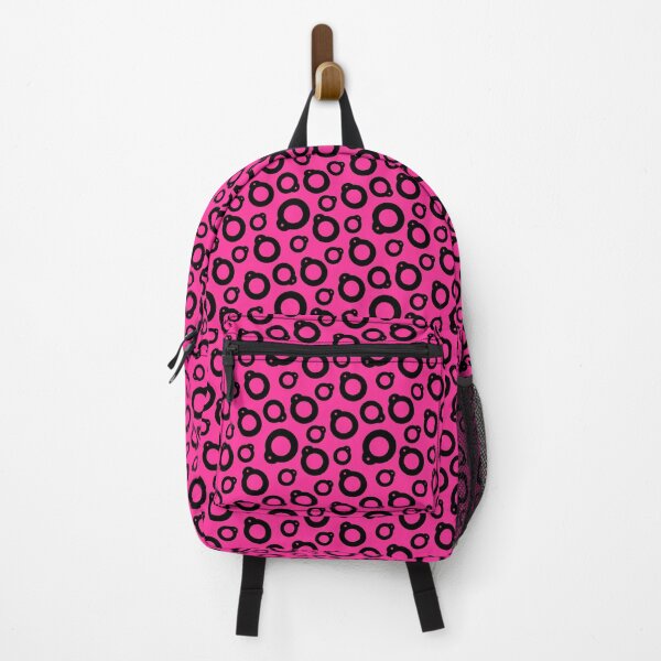 Item preview, Blythe Doll Pullring Silhouette Seamless Pattern - Hot Pink and Black designed and sold by FreyaDraws.