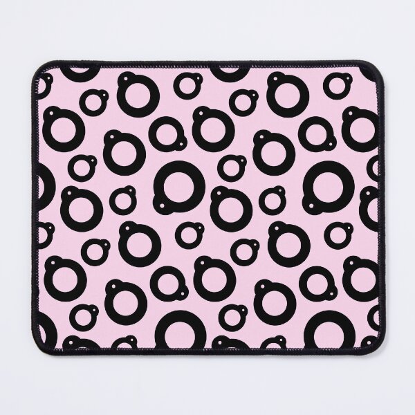 Item preview, Blythe Doll Pullring Silhouette Seamless Pattern - Pink and Black designed and sold by FreyaDraws.