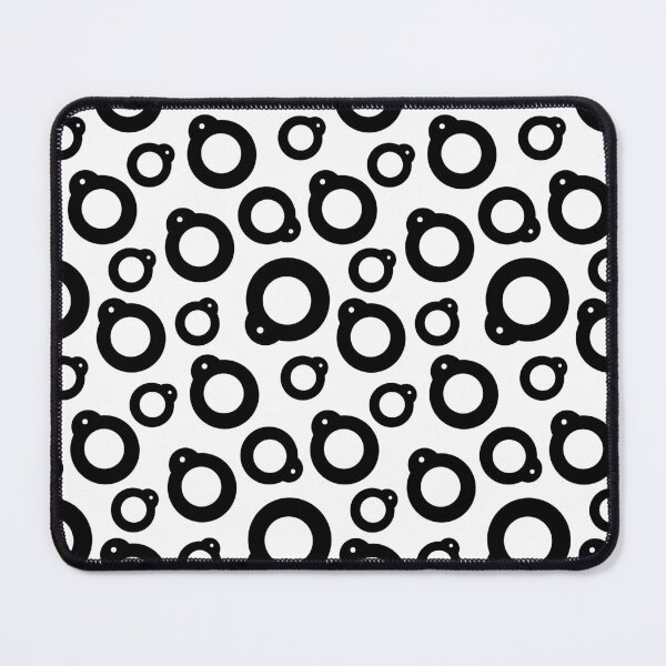 Item preview, Blythe Doll Pullring Silhouette Seamless Pattern - Black and White designed and sold by FreyaDraws.