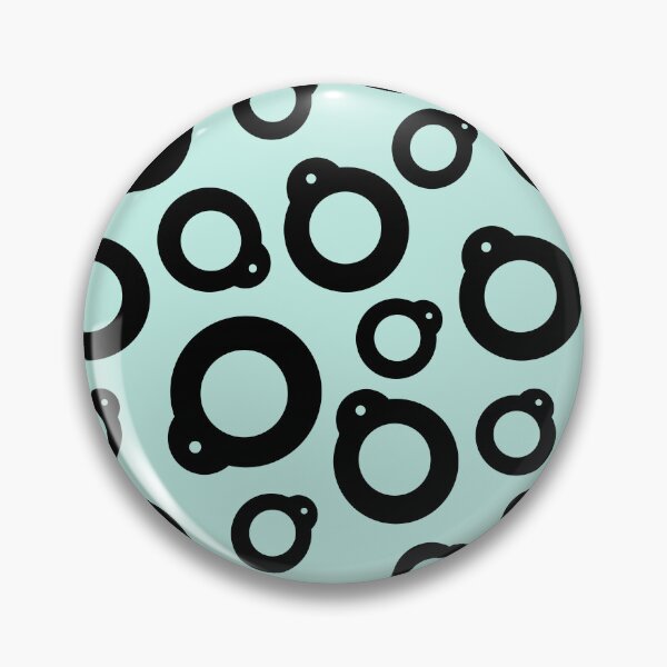Item preview, Blythe Doll Pullring Silhouette Seamless Pattern - Mint and Black designed and sold by FreyaDraws.