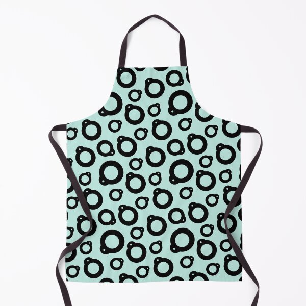 Item preview, Blythe Doll Pullring Silhouette Seamless Pattern - Mint and Black designed and sold by FreyaDraws.