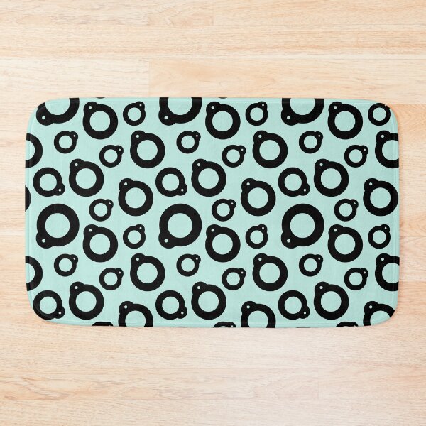 Item preview, Blythe Doll Pullring Silhouette Seamless Pattern - Mint and Black designed and sold by FreyaDraws.