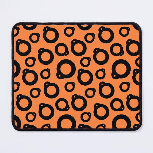 Item preview, Blythe Doll Pullring Silhouette Seamless Pattern - Orange and Black designed and sold by FreyaDraws.