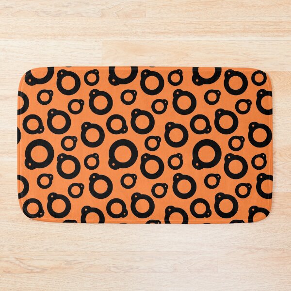 Item preview, Blythe Doll Pullring Silhouette Seamless Pattern - Orange and Black designed and sold by FreyaDraws.