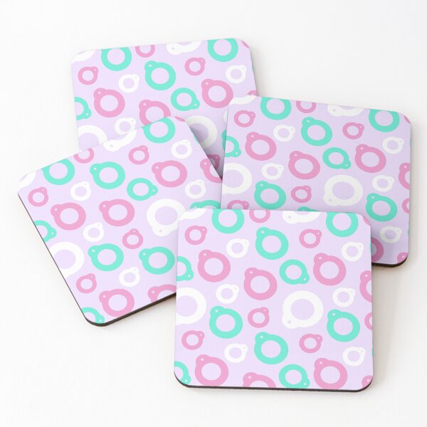 Item preview, Blythe Doll Pullring Silhouette Seamless Pattern - Multicolour Pastels designed and sold by FreyaDraws.