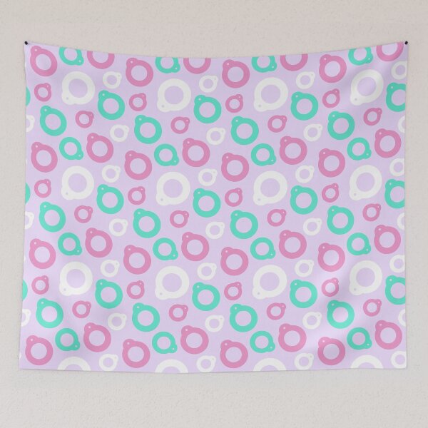 Item preview, Blythe Doll Pullring Silhouette Seamless Pattern - Multicolour Pastels designed and sold by FreyaDraws.