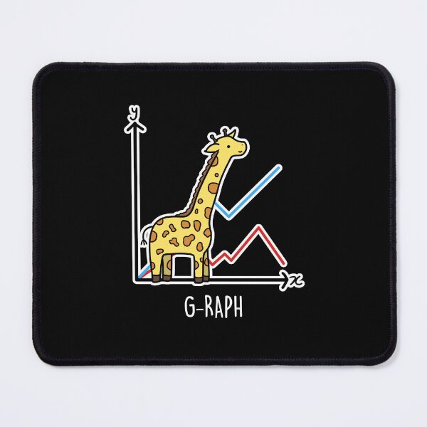 Item preview, G-raph Funny Giraffe Puns (Dark BG) designed and sold by punnybone.