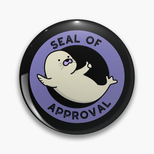 Item preview, Seal Of Approval Funny Animal Puns (Dark BG) designed and sold by punnybone.