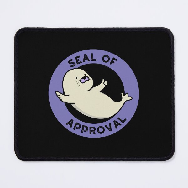 Item preview, Seal Of Approval Funny Animal Puns (Dark BG) designed and sold by punnybone.