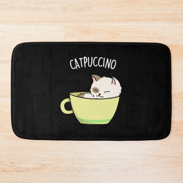 Item preview, Catpuccino Funny Coffee Cat Puns (Dark BG) designed and sold by punnybone.