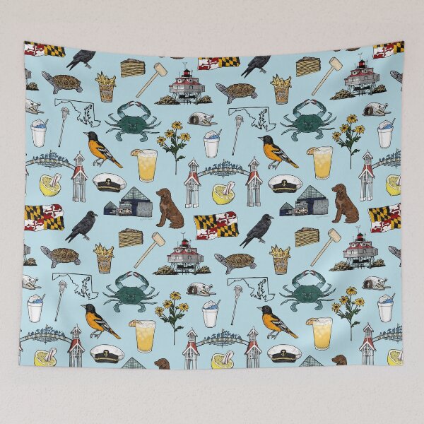 Item preview, Maryland Pattern - Blue designed and sold by Elizabeth Weglein.