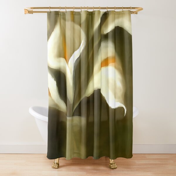 Disover Calla Cut Flowers In A Vase Artistic Still Life Shower Curtain