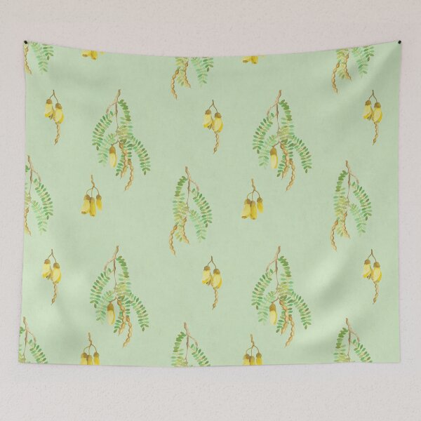 Item preview, Kowhai Sprig - Soft Green designed and sold by Sarah Thorpe Designs .