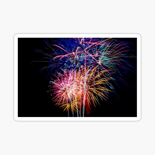 Fireworks 4th of July Finale big bright bold colorful Sticker