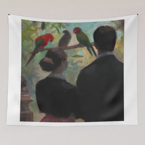 Item preview, The Lovebirds (admiring some Parrots) designed and sold by Tinglesmith.