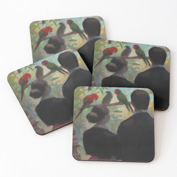 Item preview, The Lovebirds (admiring some Parrots) designed and sold by Tinglesmith.