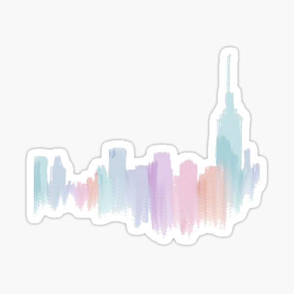 Painted City Skyline Sticker
