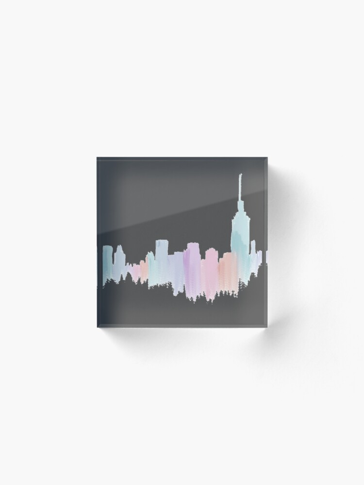 Alternate view of Painted City Skyline Acrylic Block