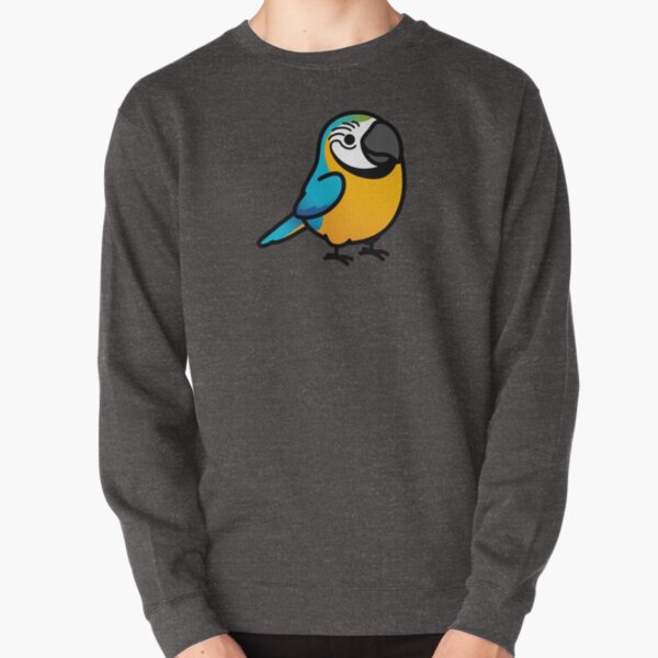 Chubby Blue & Gold Macaw Pullover Sweatshirt