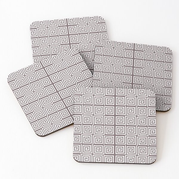 Item preview, Greek Gray Tile Pattern, Ancient Greece - Tile Patterns designed and sold by antevasinart.