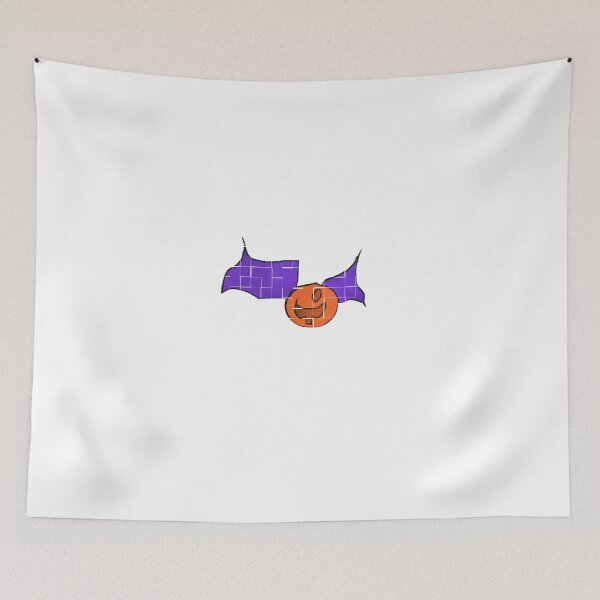 Item preview, Halloween tile pumpkin with cape art  designed and sold by Coffeemerc117.