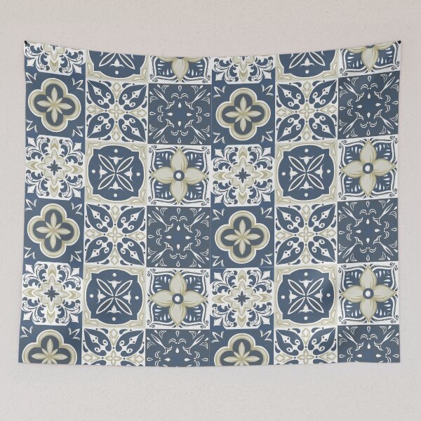 Item preview, Greek Blue Tile Pattern, Ancient Greece - Greek Tile Patterns designed and sold by antevasinart.