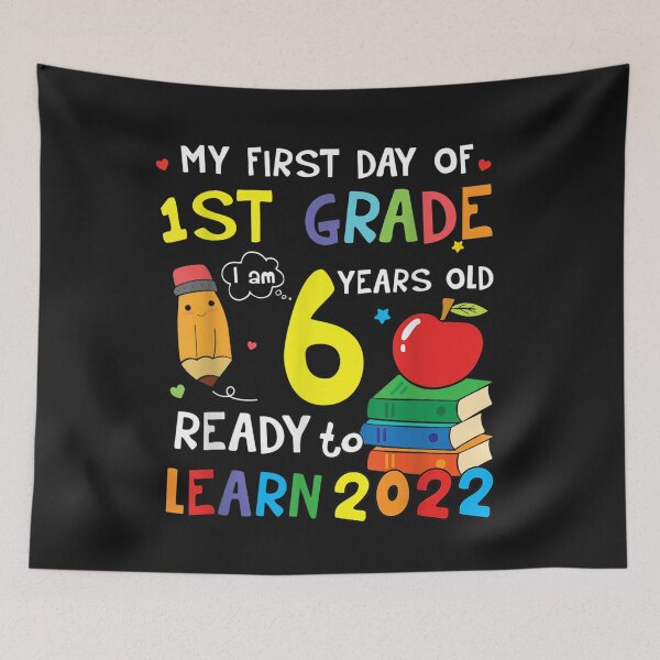 Item preview, Back To School My First Day Of 1st Grade I Am 6 Years Old T-Shirt designed and sold by Blank-Branson.