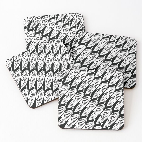 Item preview, Feathers - White - Angled designed and sold by Lou-ann Neel.