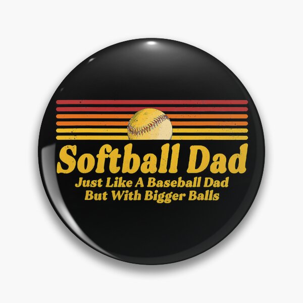 Artikelvorschau, Softball-Vati wie ein Baseball-Vati, aber mit größeren Bällen Gelbes Softball-Vati-Geschenk entworfen und verkauft von MichelSorour.